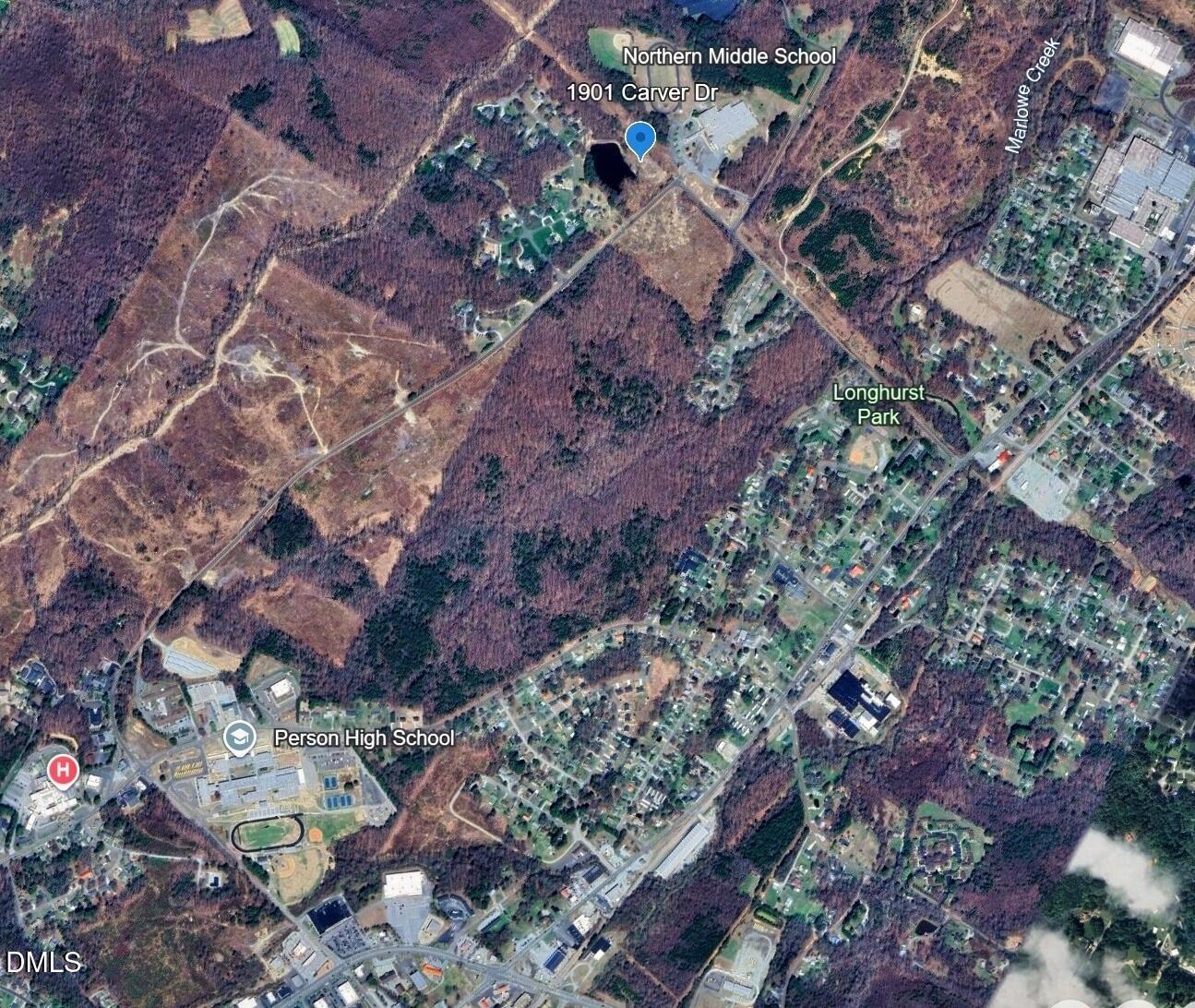 1901 Carver Drive Roxboro, NC 27574 - Photo 1 of 8 a aerial view of house with outdoor space