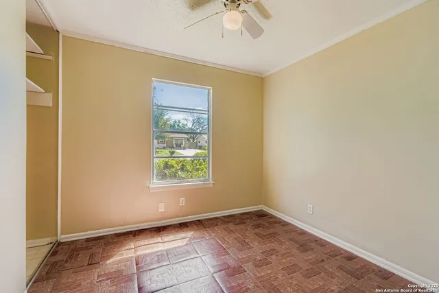 an empty room with a window