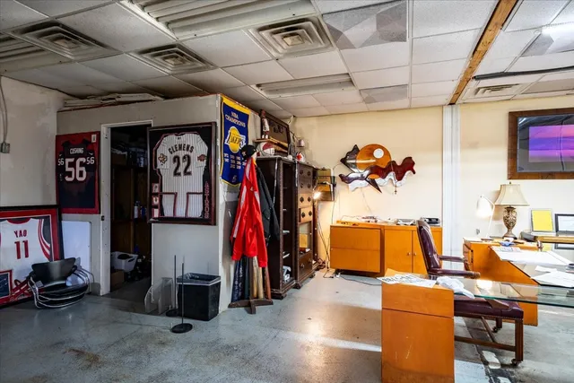 a kitchen with lots of counter top space