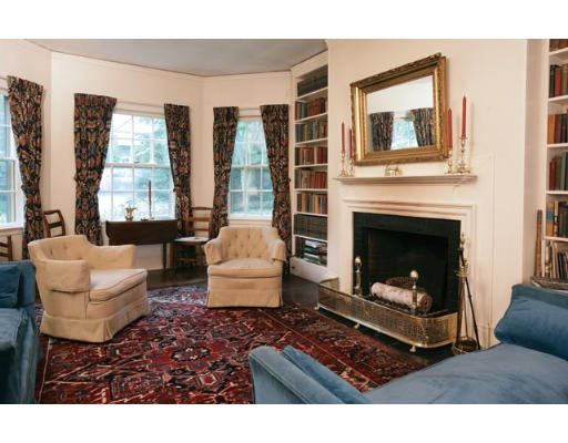 42 Crafts Road Brookline, MA 02467 - Photo 3 of 5 a living room with furniture and a fireplace