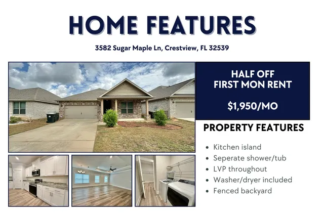 $2,200 | 7422 Stagecoach Road, Pensacola, FL 32526