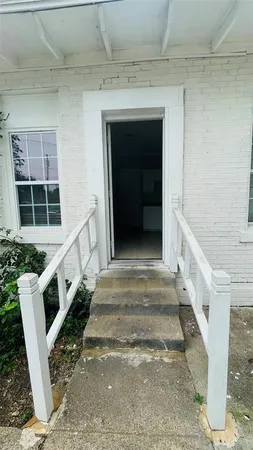 a view of an entryway door of a house