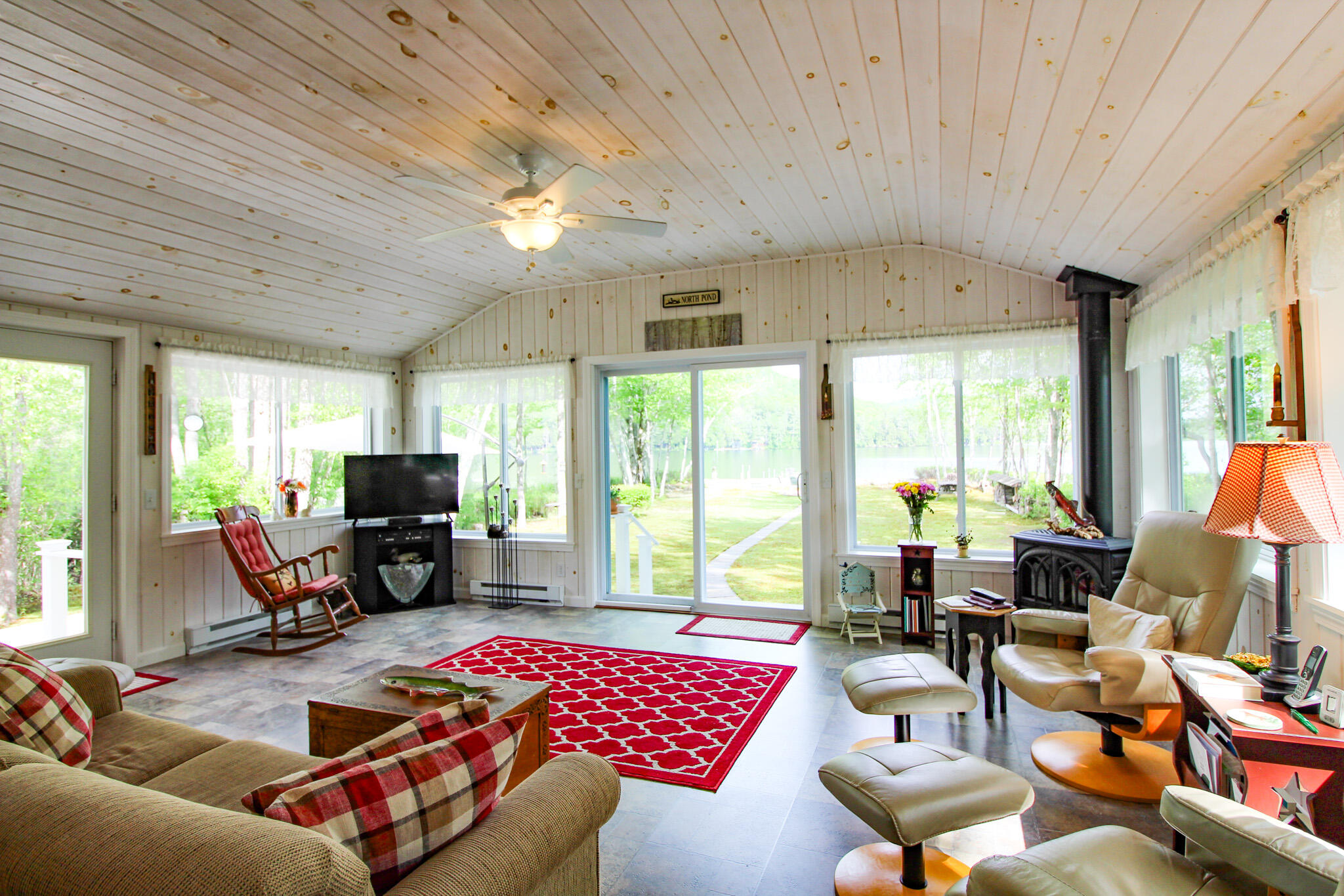 421 Gore Road Bryant Pond, ME 04219 - Photo 43 of 55 Living room with gas fireplace