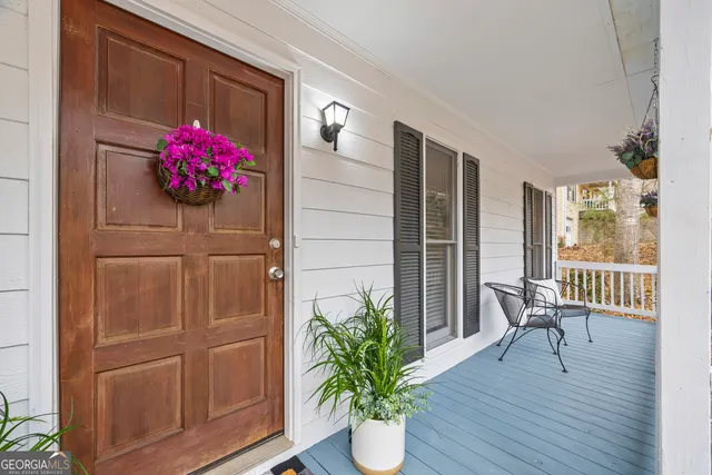 a flower room with wooden floor
