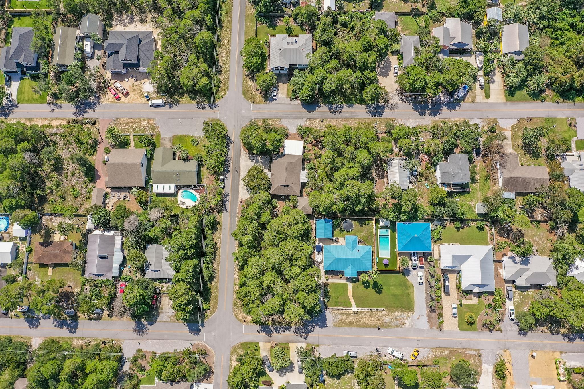 197 Acacia Street Santa Rosa Beach, FL 32459 - Photo 37 of 40 an aerial view of residential houses with outdoor space
