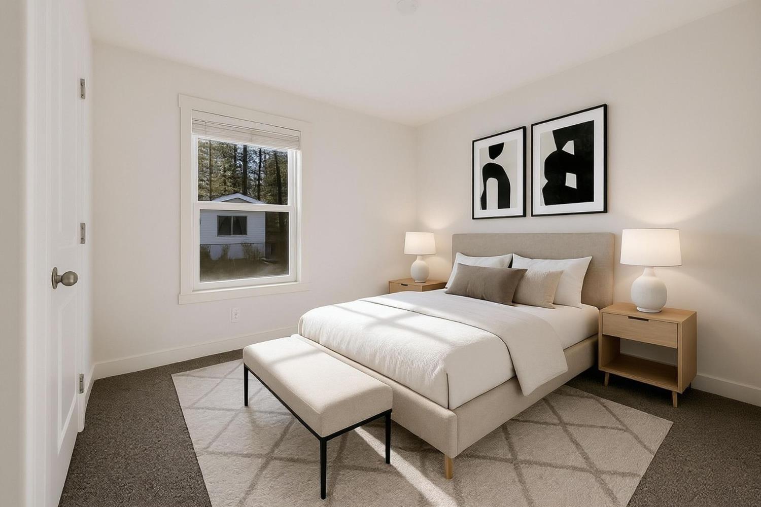 1750 Lee Road, Unit 37 Quincy, CA 95971 - Photo 22 of 46 Please note that the image shown is a virtually staged representation of the room and is intended to provide a visual concept of the space. The actual room may differ in appearance, and the furniture and decor depicted are not included in the sale. For an accurate understanding of the property's current condition and layout, we encourage you to view the home in person. Thank you