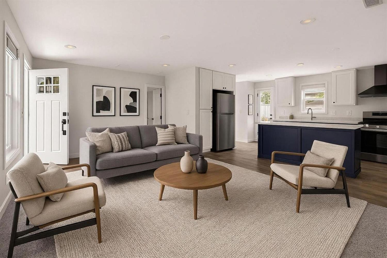 1750 Lee Road, Unit 37 Quincy, CA 95971 - Photo 8 of 46 Please note that the image shown is a virtually staged representation of the room and is intended to provide a visual concept of the space. The actual room may differ in appearance, and the furniture and decor depicted are not included in the sale. For an accurate understanding of the property's current condition and layout, we encourage you to view the home in person. Thank you