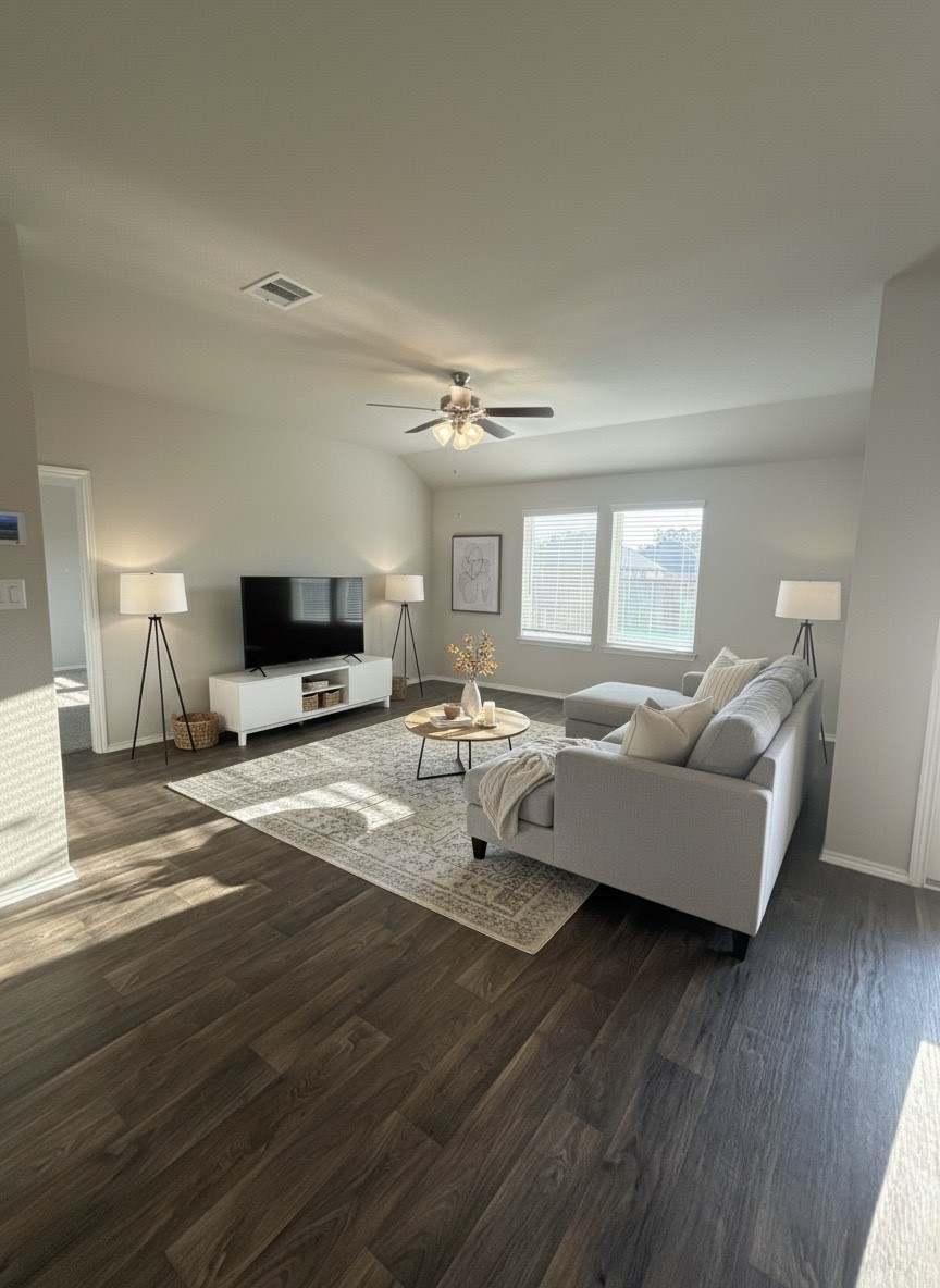 13917 Payette Arbor Court Conroe, TX 77384 - Photo 8 of 13 a living room with furniture and a flat screen tv