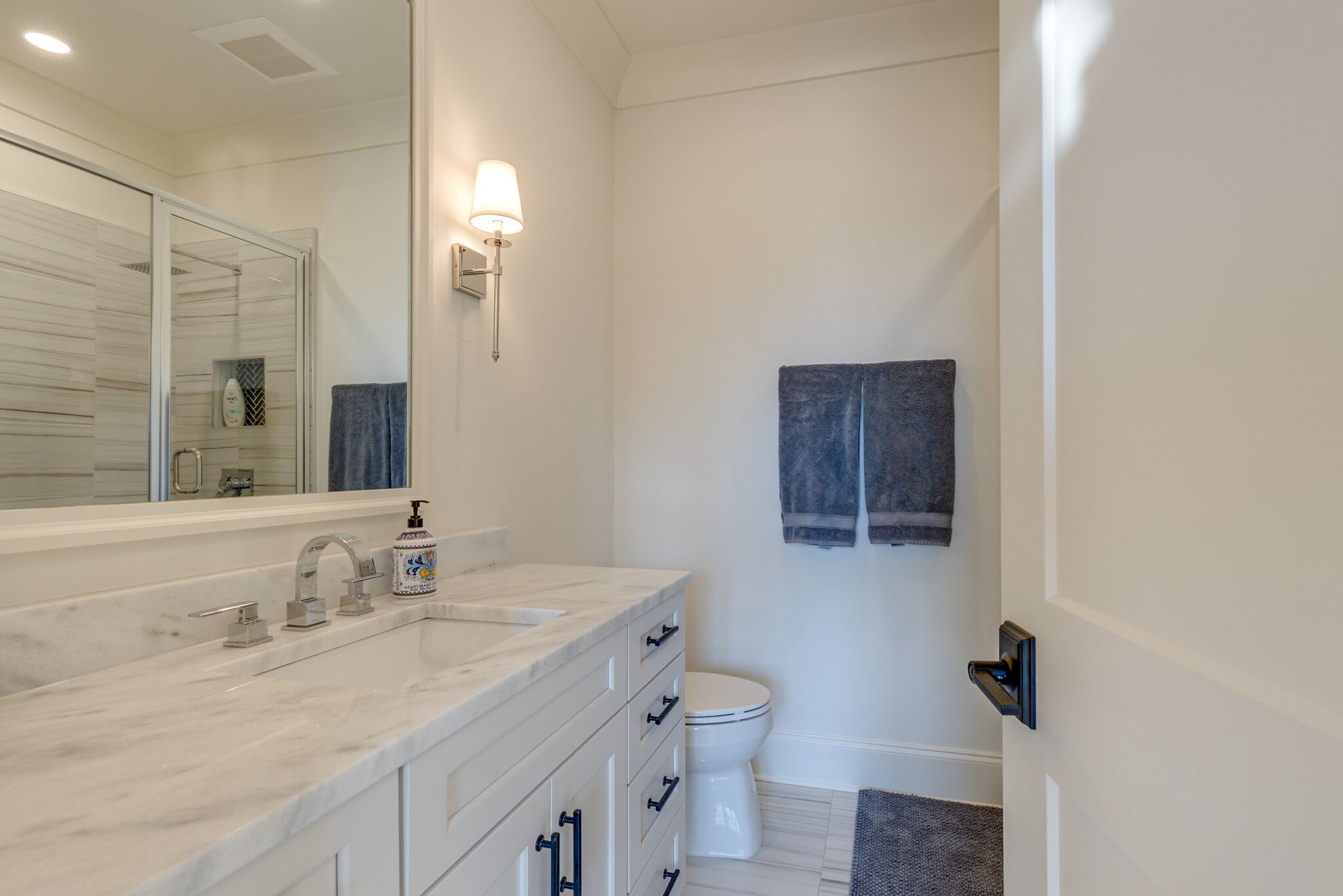 301 Circuit Road Franklin, TN 37064 - Photo 42 of 69 a bathroom with a granite countertop sink and a mirror
