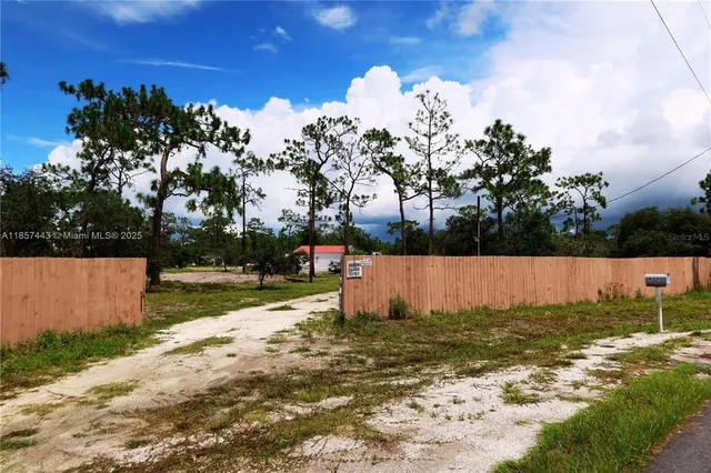 a view of a backyard