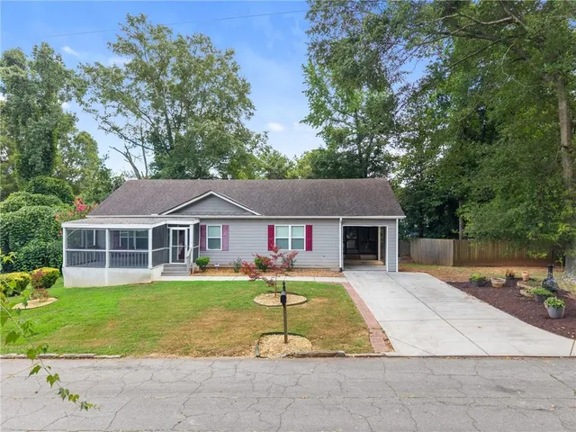 front view of a house with yard
