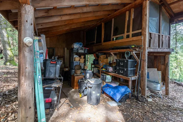 a view of a chairs in a room