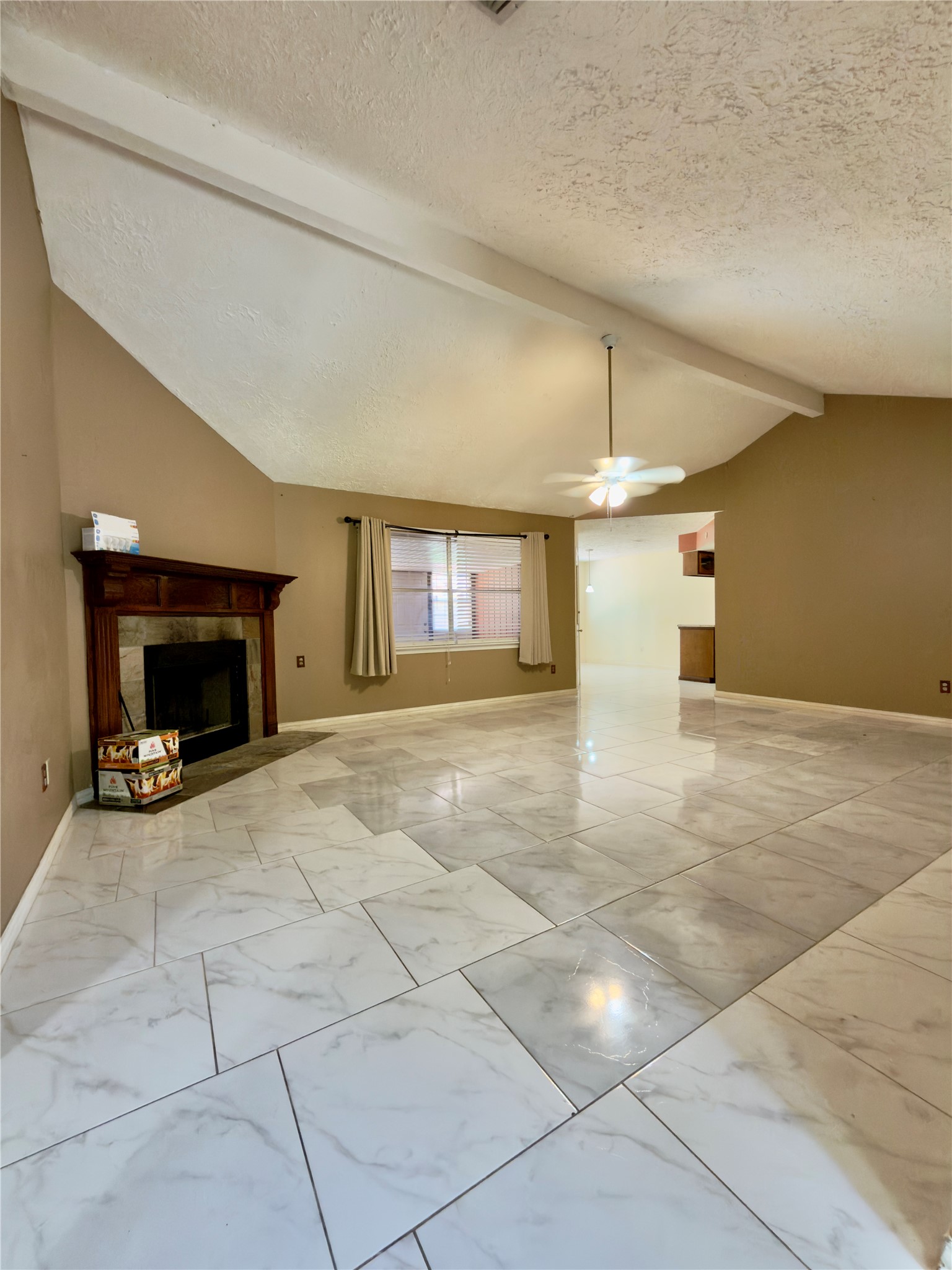 23115 Bright Star Road Spring, TX 77373 - Photo 3 of 14 a view of empty room with fireplace and windows