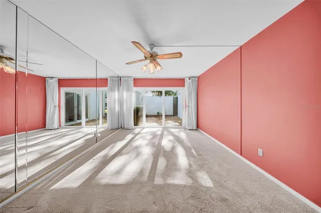 a view of a livingroom with a flat screen tv