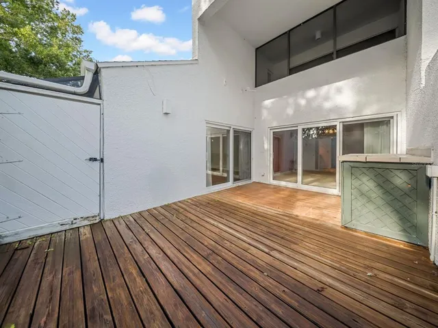 a view of a backyard of a house