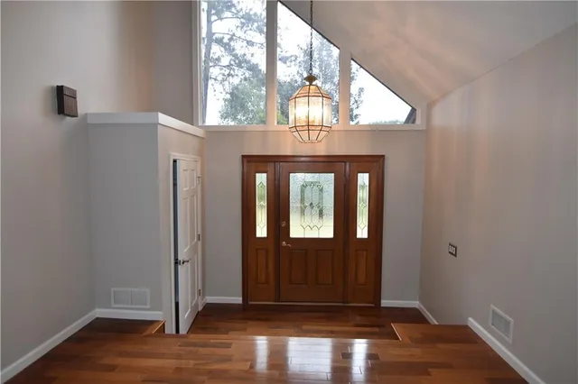 wooden floor in an empty room
