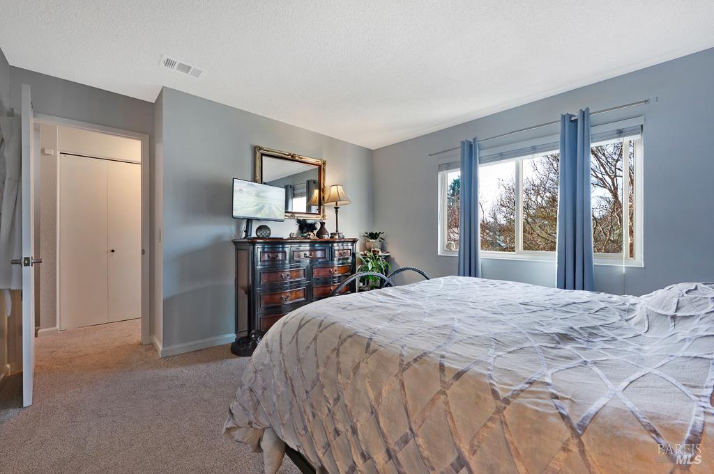 1749 Las Raposas Court Santa Rosa, CA 95409 - Photo 20 of 31 a bed room with a bed and a large mirror