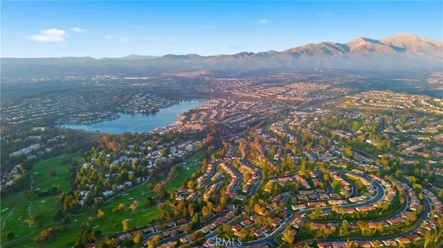 a view of city and mountain