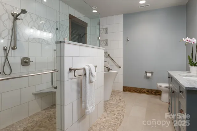 a view of a bathtub in a bathroom