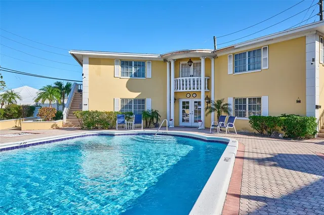 a view of a lake with a city