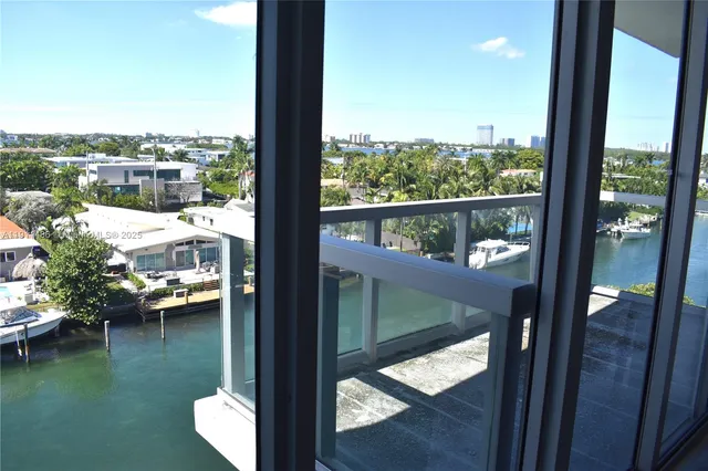 a view of a balcony with lake view