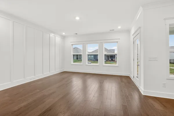 a view of livingroom with hardwood floor and window