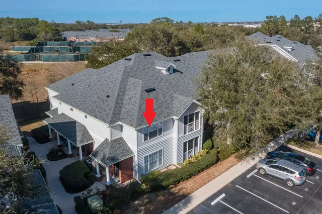 an aerial view of multiple house