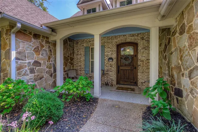 a view of front door of house