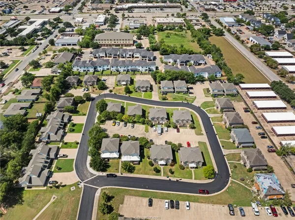 an aerial view of a city