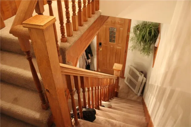 a close up of a door