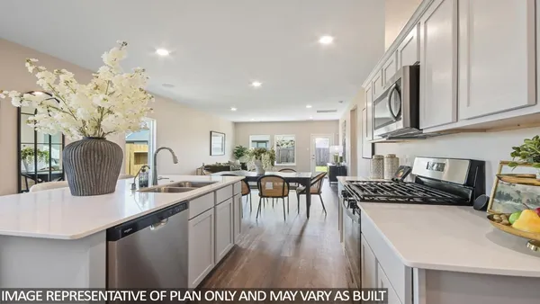 a kitchen with lots of counter top space