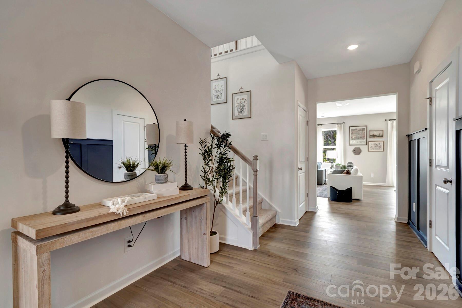 1458 Kate Cecil Way York, SC 29745 - Photo 3 of 40 a view of living room with furniture and wooden floor