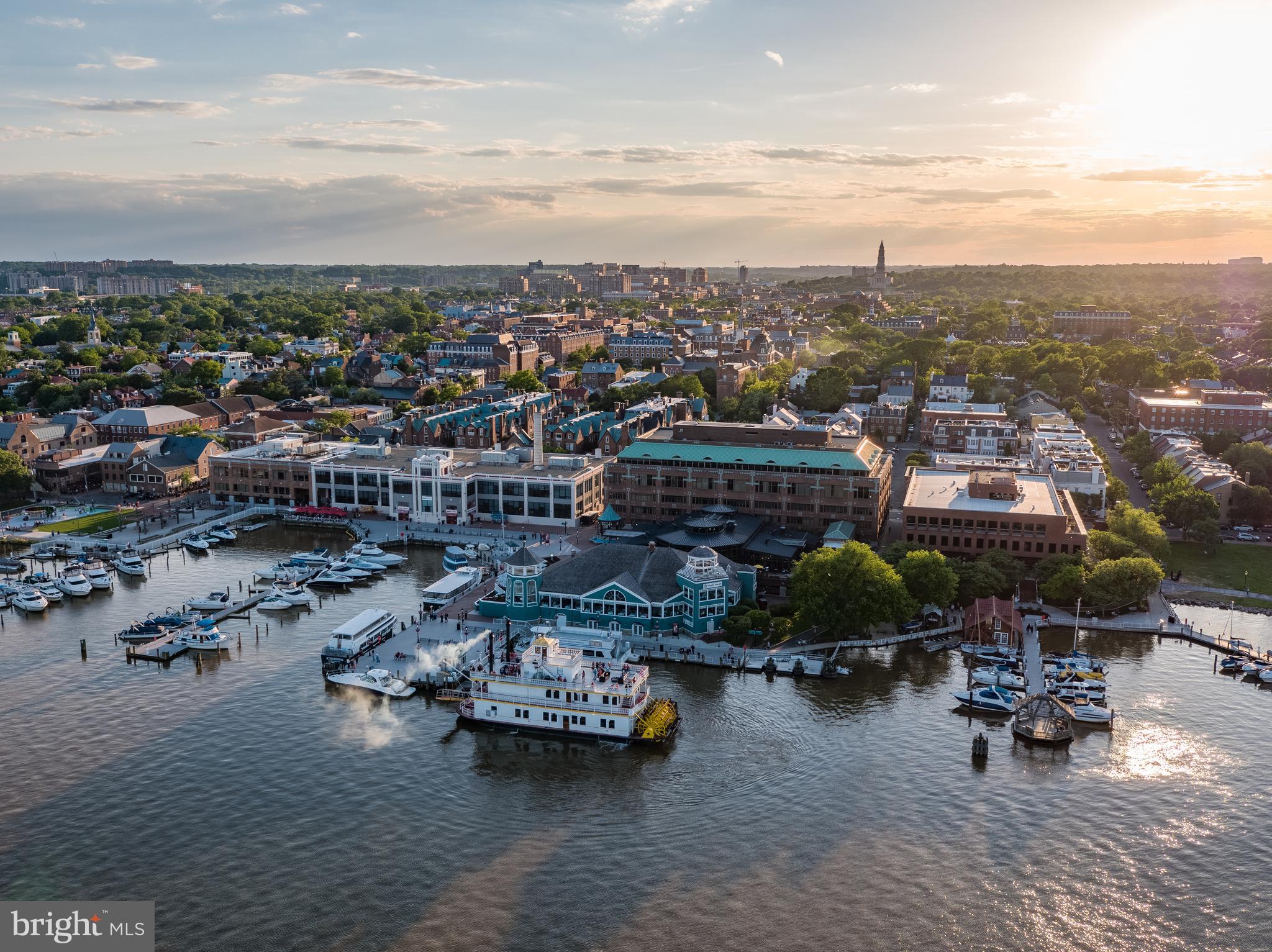 1023 North Royal Street, Unit 214 Alexandria, VA 22314 - Photo 28 of 38 an aerial view of a city with lots of residential buildings ocean and mountain view in back