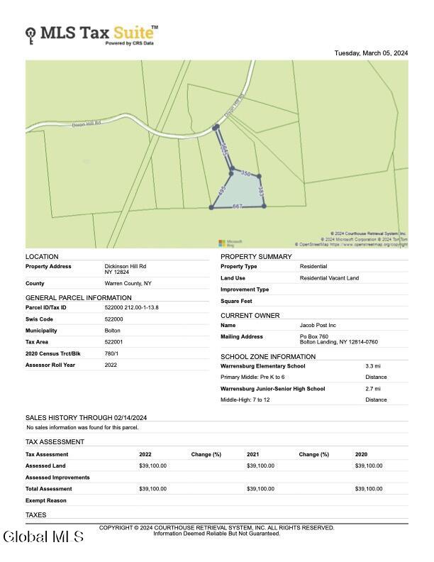 344 Dickinson Hill Road Bolton, NY 12824 - Photo 4 of 4 Lot 8 CRS Property Report for DICKINSON