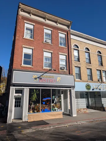 a view of a building with a outdoor space