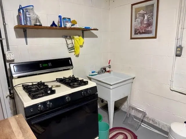 a view of a swimming pool with a yard