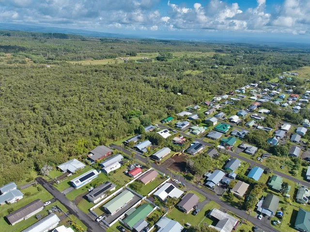 an aerial view of multiple house