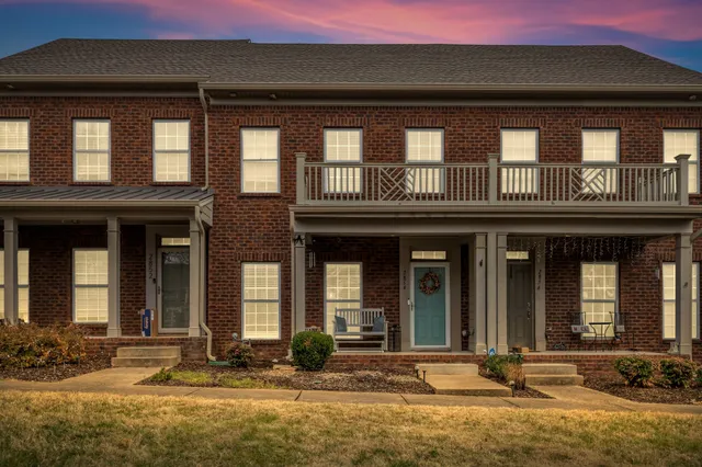 a front view of multiple houses