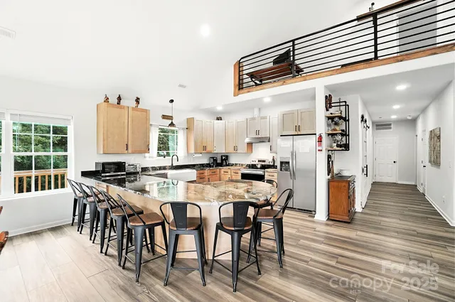 a view of an outdoor space and swimming pool