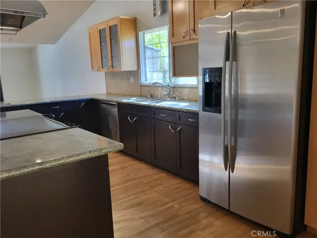 a view of a living room with furniture