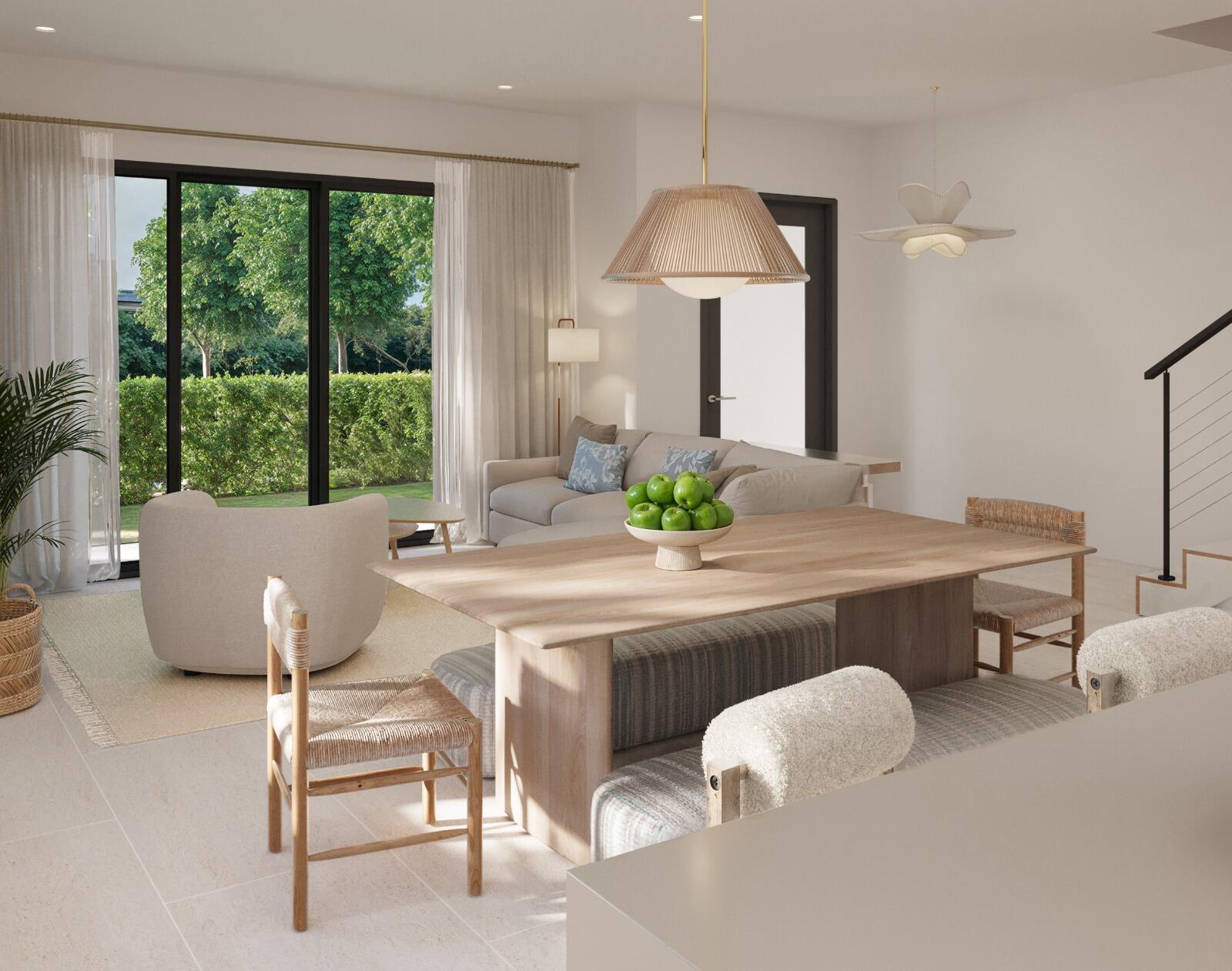 6824 Northeast Briskel Pointe Drive Boca Raton, FL 33487 - Photo 6 of 23 a room with a table chairs and a large window