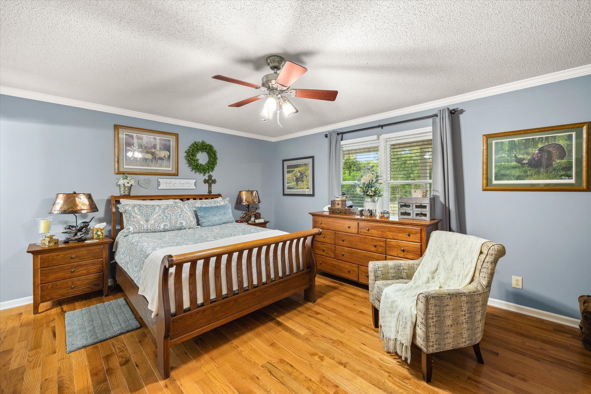 7214 Sarah Thomas Road Silver Point, TN 38582 - Photo 14 of 52 a bedroom with furniture and wooden floor