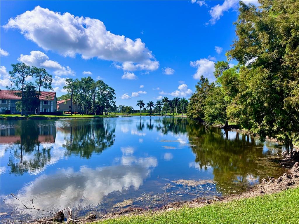 3685 Amberly Circle, Unit D305 Naples, FL 34112 - Photo 22 of 42 a view of a lake with houses in the background
