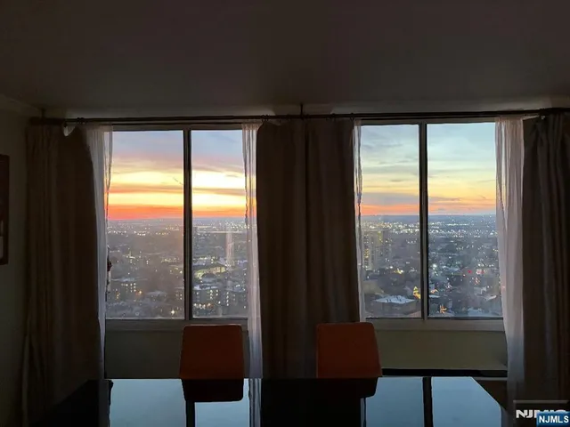 a view of a city from a balcony