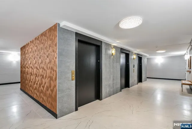 a view of gallery with hallway