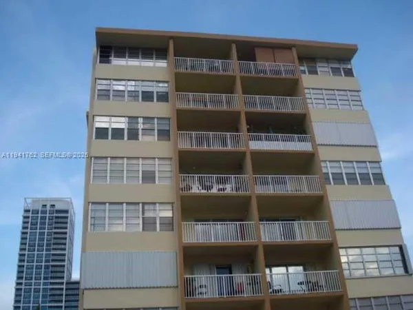 a front view of a building