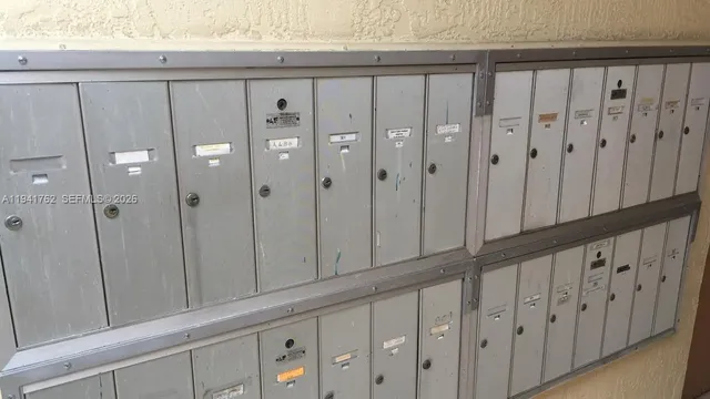 a view of a room with a window