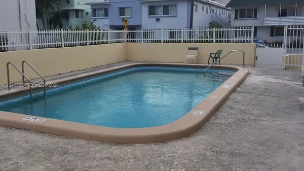 a view of a pool