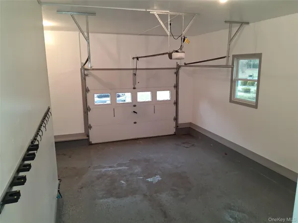 a view of a garage