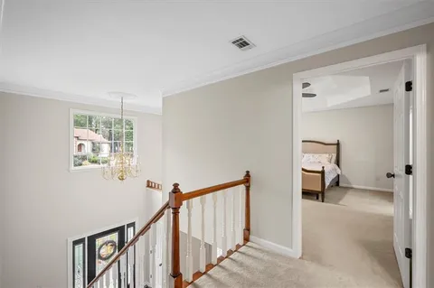a view of a hallway with interior of the house
